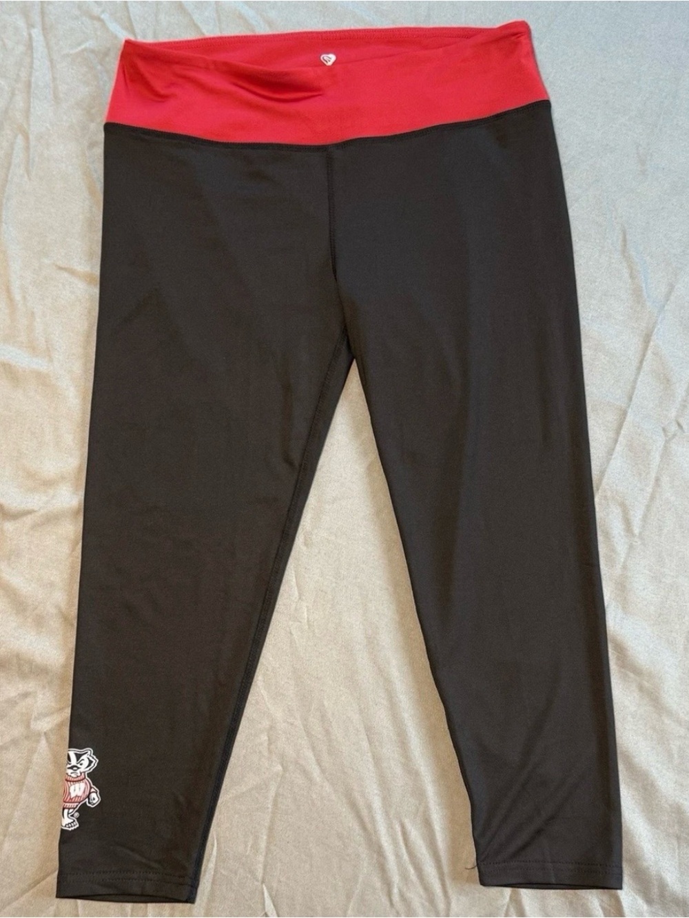 Colosseum Wisconsin Badgers Colosseum Leggings Black & Red Athletic Pants